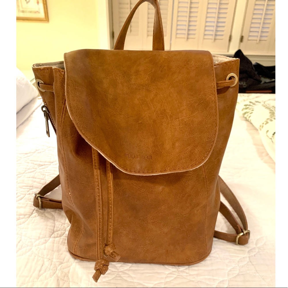 Pull and Bear Vegan Leather Backpack